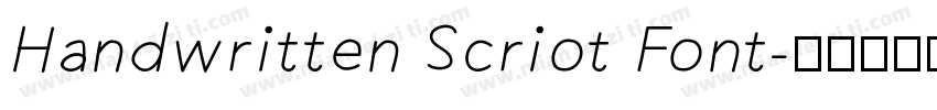 Handwritten Scriot Font字体转换